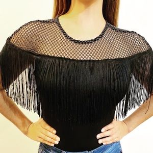 Fringe bodysuit
